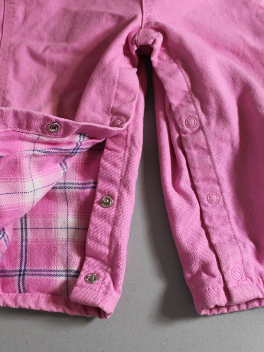 Carhartt Infant/Toddler Girl's Pink Canvas Bib Overalls Size 18M - Picture 8 of 15